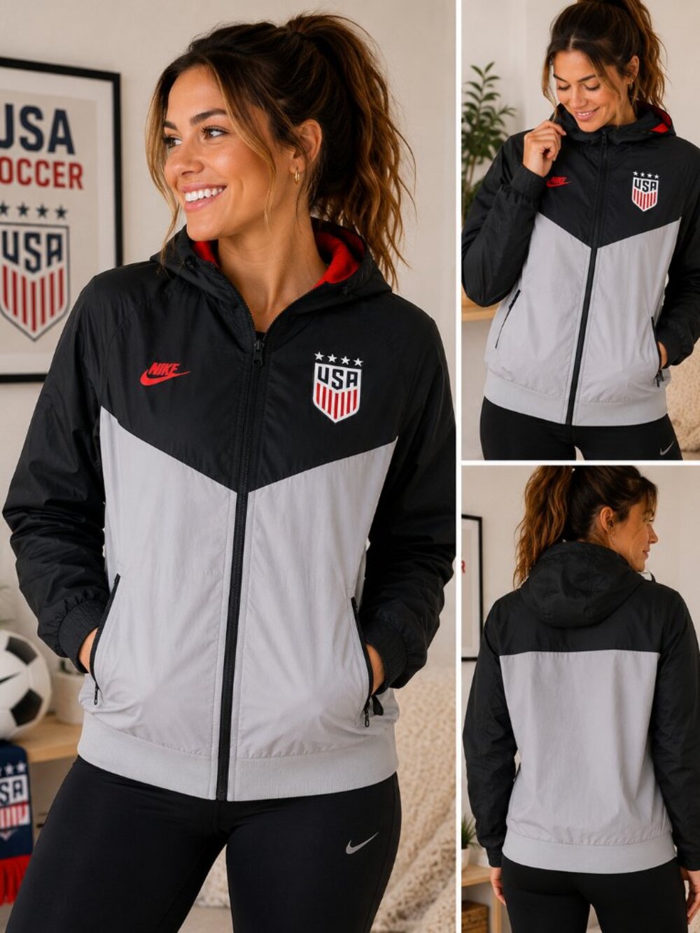 🔥🇺🇸 NIKE USA SOCCER WINDRUNNER JACKET – NWT – WOMEN'S MEDIUM 🇺🇸🔥